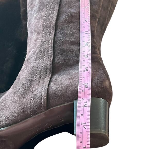 Cole Haan Boots Women Size 8.5 B Brown Suede Buckle Waterproof Heeled Knee Boots - Picture 15 of 16